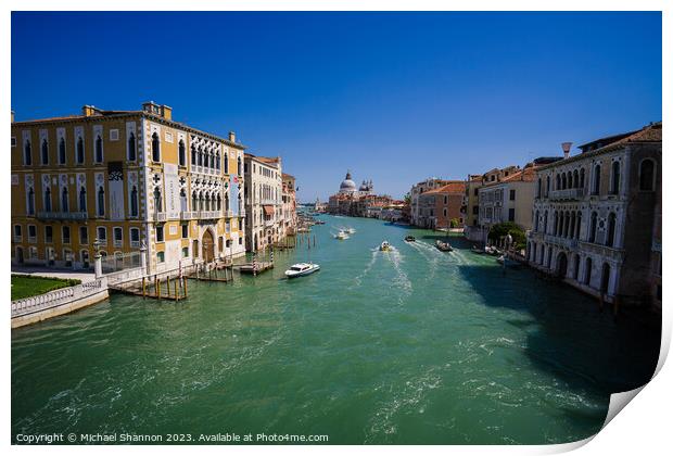 View from the Accademia Bridge in Venice Print by Michael Shannon