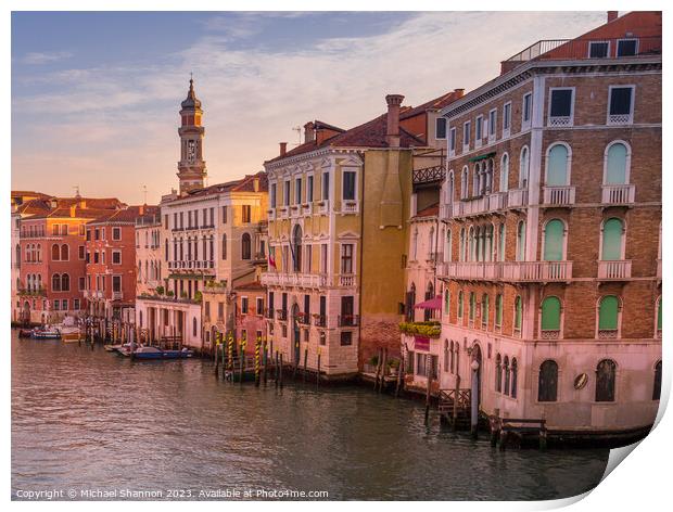 Venice Early Morning View Print by Michael Shannon