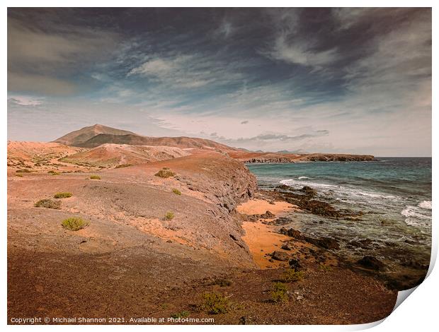 Deserted Beach, Playa Caleta del Congrio, Papagayo Print by Michael Shannon