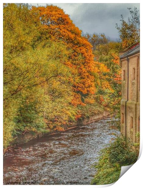 River Tame Stalybridge Town Centre Print by Sarah Paddison