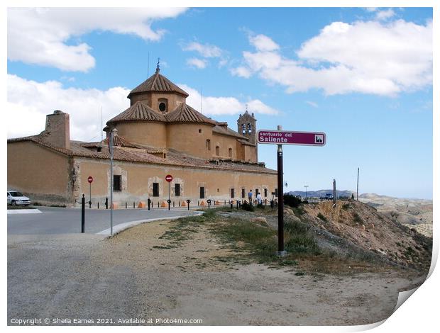 Sanctuary of Saliente, near Albox, Spain Print by Sheila Eames