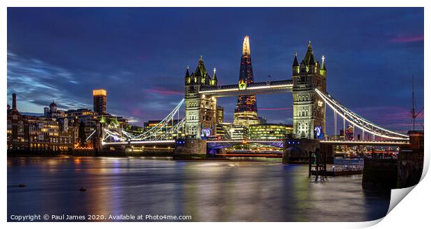 Tower bridge and The Shard Print by Paul James
