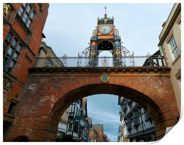 Eastgate Clock, Chester Print by Michele Davis