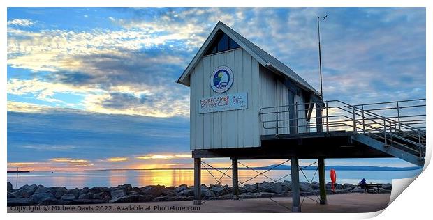 Morecambe Sailing Club Print by Michele Davis