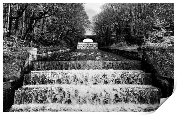 Yarrow Reservoir Overflow, Rivington Print by Michele Davis