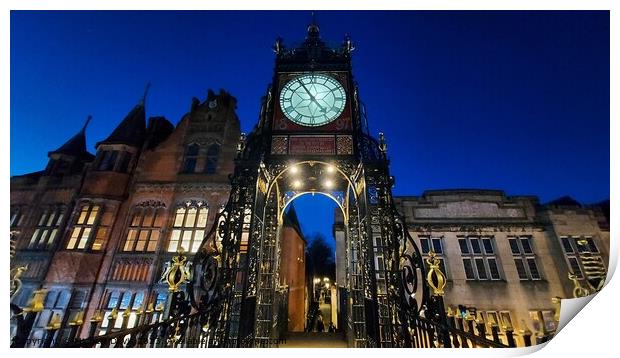 Eastgate Clock, Chester Print by Michele Davis