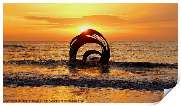 Mary's Shell Sunset Print by Michele Davis
