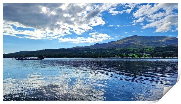 Coniston Water Reflections Print by Michele Davis