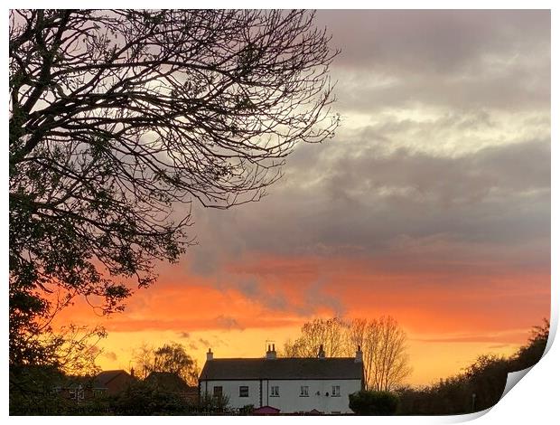 Sunset over Terrington  Print by Sam Owen