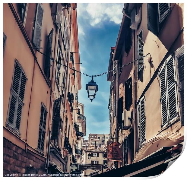 street view - south of France Print by olsker Batle