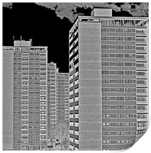 ARE TOWERBLOCKS  A NEGATIVE CONCEPT? Print by Mal Taylor Photography