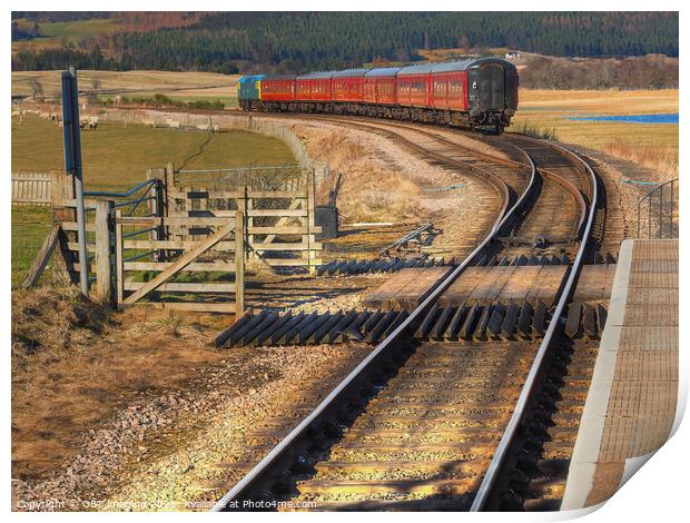 Scotland Strathspey Broomhill Railway Station 1863 Aviemore Highland Hold Up On The Line 2016 Print by OBT imaging