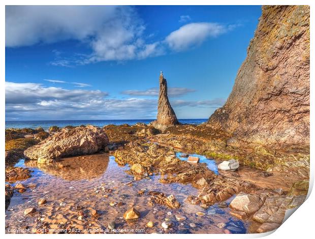 The Cullen Rocks Morayshire Scotland Print by OBT imaging