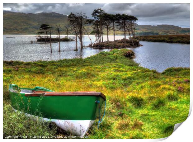 Loch Assynt Lochinver Road North West Scotland Print by OBT imaging