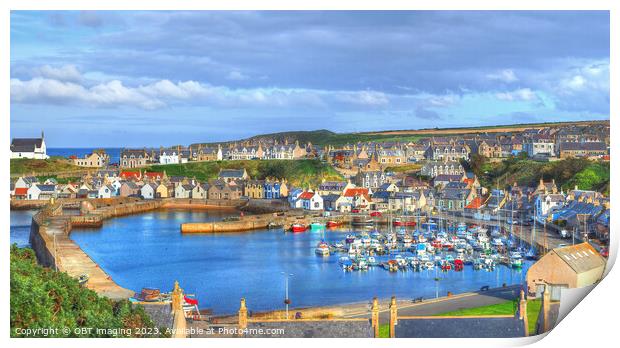 Findochty Harbour Moray North East Scotland Print by OBT imaging