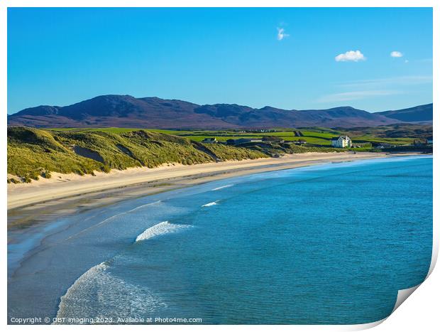 Balnakeil Beach & Balnakeil House 1744 Nr Durness North West Scotland Print by OBT imaging