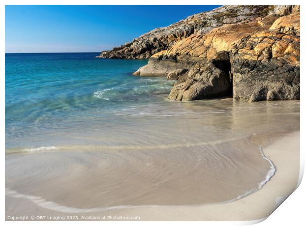 Achmelvich White Sand Beaches Assynt West Highland Scotland  Print by OBT imaging