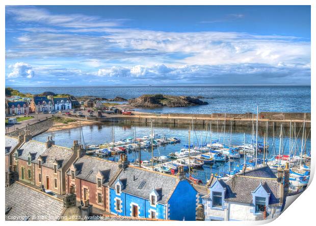 Findochty Harbour & Marina Morayshire North East S Print by OBT imaging