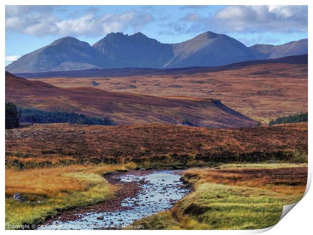 An Teallach Mountain Massif West Highland Scotland Late Autumn Splendour Print by OBT imaging