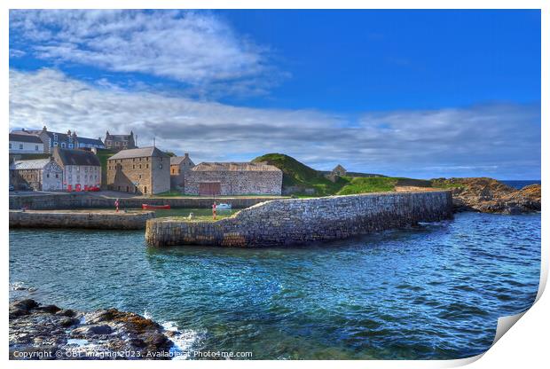 Portsoy Harbour Aberdeenshire Fishing Village Scotland  Print by OBT imaging
