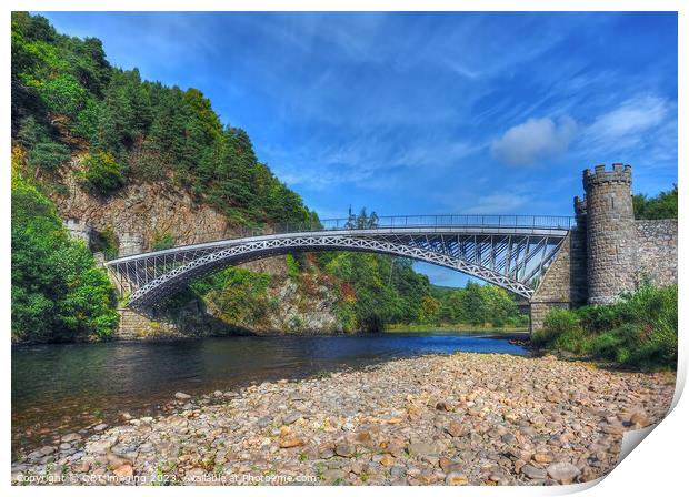 Craigellachie Bridge River Spey Moray Scottish Highlands 1814 Thomas Telford Print by OBT imaging