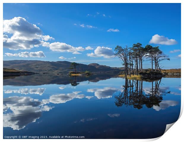 Loch Assynt Reflections Sutherland North West Scottish Highlands  Print by OBT imaging