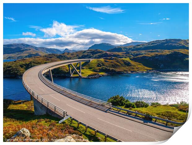 Kylesku Bridge Scotland North West Highland NC500 Route Print by OBT imaging