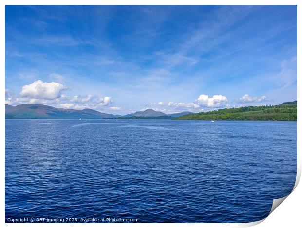 Loch Lomond & Ben Lomond, Leaving Balloch, Scotlan Print by OBT imaging