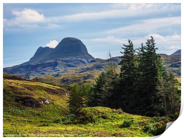 Suliven Mountain Assynt Scottish Highlands Print by OBT imaging