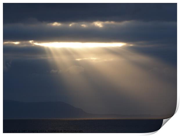 Last Ray Of Light Hebridean Sky Scotland Print by OBT imaging