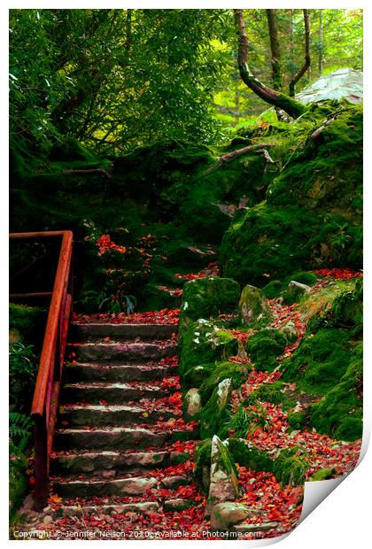 The Hermitage - Tollymore Forest Park  Print by Jennifer Nelson