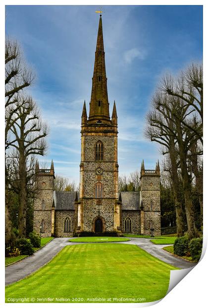 Hillsborough Parish Church - Northern Ireland  Print by Jennifer Nelson