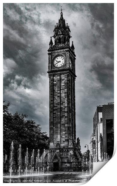 Albert Memorial Clock - Belfast Print by Jennifer Nelson
