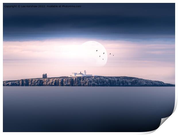 "Silent Serenity: Inner Farne Island Lighthouse" Print by Lee Kershaw