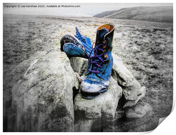 Worn Out Boots Print by Lee Kershaw