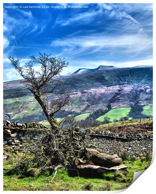 A View of the Brecon Beacons Print by Lee Kershaw
