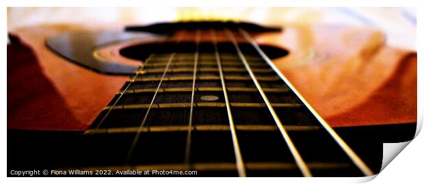 Acoustic Guitar Frets Print by Fiona Williams