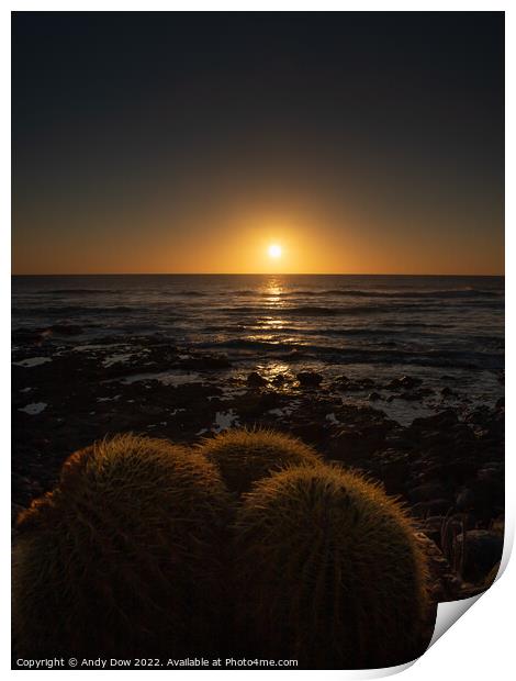 Sunset in Lanzarote  Print by Andy Dow