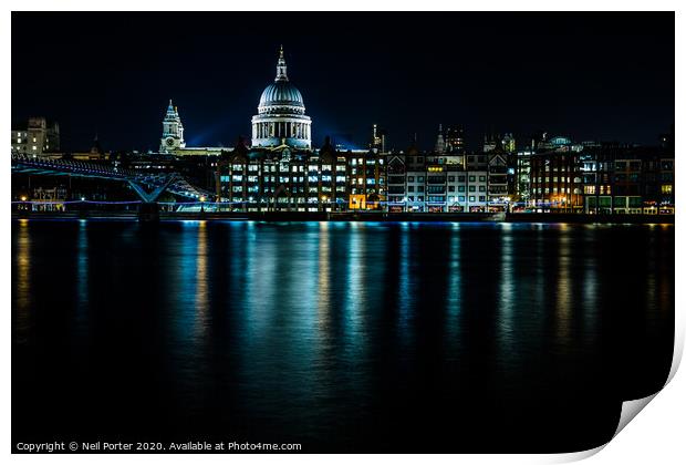 St Pauls from South Bank Print by Neil Porter