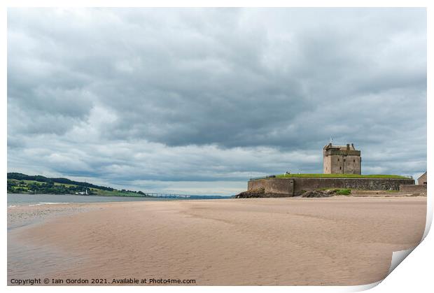 Broughty Ferry Castle and Beach - by Dundee Scotland Print by Iain Gordon