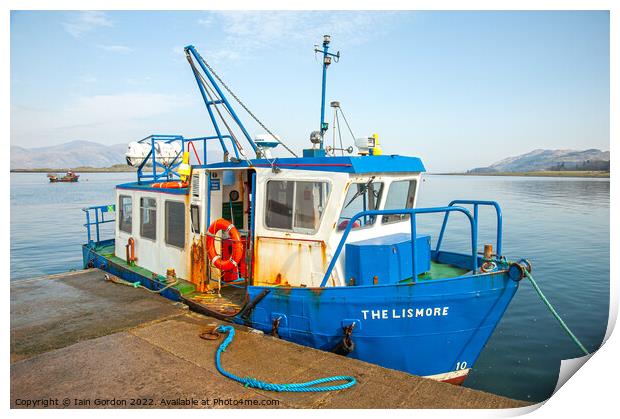 The Lismore Ferry at Port Appin  Argyll and Bute Scotland Print by Iain Gordon