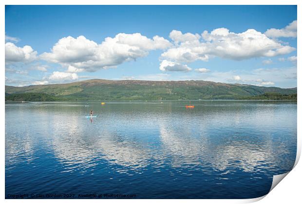 Loch Lomond Clouds Print by Iain Gordon