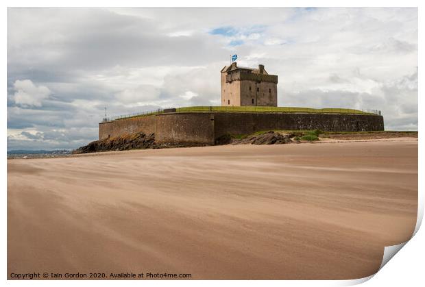 Broughty Ferry Castle and Beach - Scotland Print by Iain Gordon
