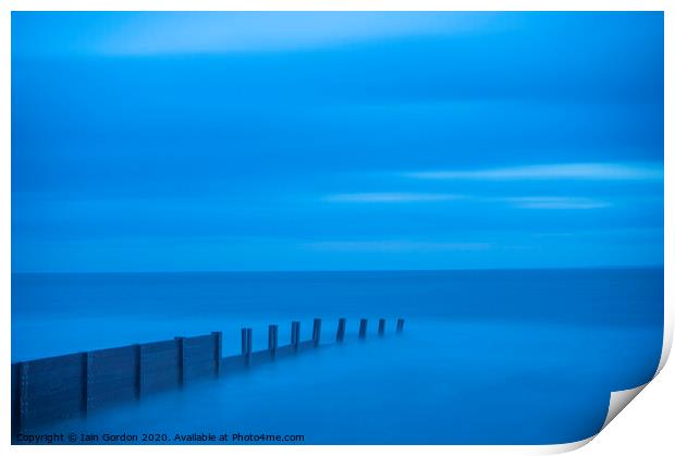 Tranquil Blue View  Scottish Coast  Print by Iain Gordon