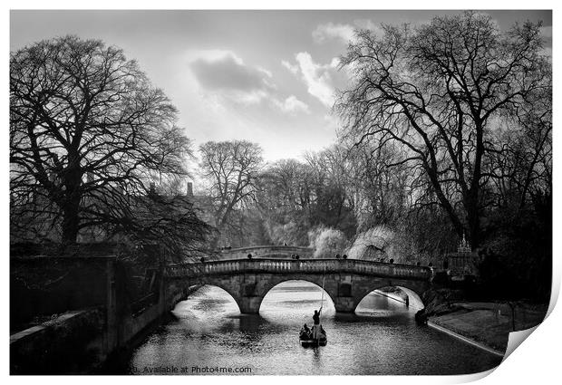 Clare Bridge, Cambridge Print by Alan Barker