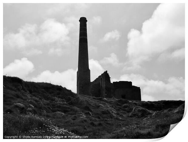 The Old Geevor Tin Mine Cornwall Print by Sheila Ramsey
