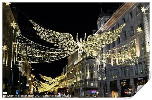 Angelic Lights of London Print by Stephen Hollin
