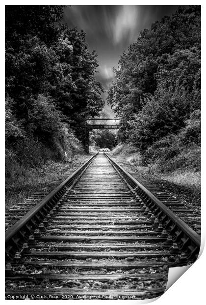 Outdoor railway Print by Chris Read