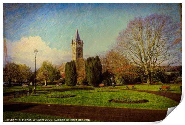 Victoria Gardens Neath Print by Michael W Salter