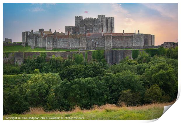 Dover Castle, Landscape, Kent, England Print by Rika Hodgson